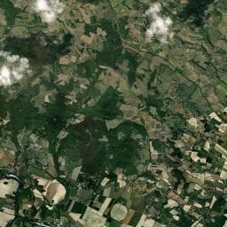 Vue aérienne des environs de Saint-Pierre de Rousieux