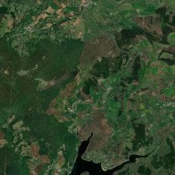 Vue aérienne des environs de Camping Les Fées du lac