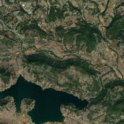 Vue aérienne des environs de Bivouac à Le Puech