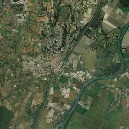 Vue aérienne des environs de Camping Crin Blanc