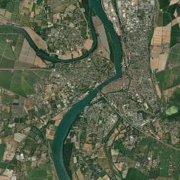 Vue aérienne des environs de Parking nuit — Fourques