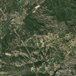 Vue aérienne des environs de Aire de repos à Lambesc