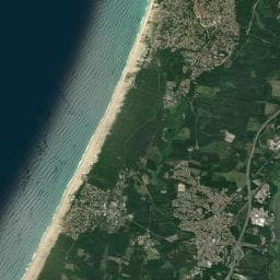 Vue aérienne des environs de Camping La Pointe