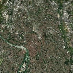 Vue aérienne des environs de Parking Cité de l’espace