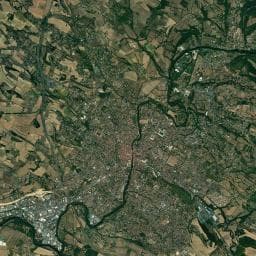 Vue aérienne des environs de Camping de Gourjade