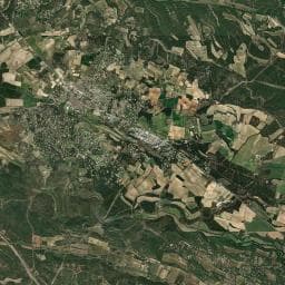 Vue aérienne des environs de Camping Lou Paradou