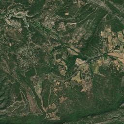 Vue aérienne des environs de Fontaines de Jouques