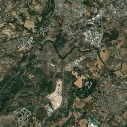 Vue aérienne des environs de Aire de camping-car à Lavérune
