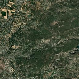 Vue aérienne des environs de Gite d'Aix