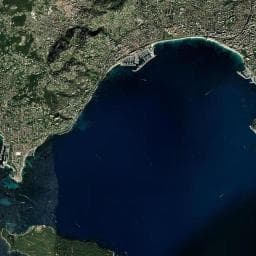 Vue aérienne des environs de Les Jardins De La Mer