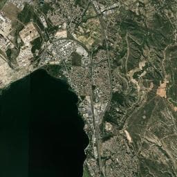 Vue aérienne des environs de Camping Marina Plage