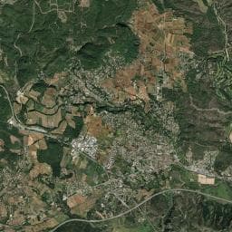 Vue aérienne des environs de Camping Sellig