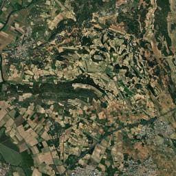 Vue aérienne des environs de Aire de Florensac