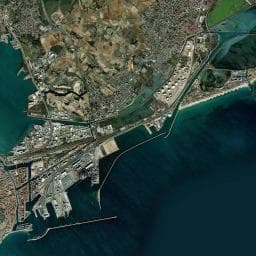 Vue aérienne des environs de Camping La Lagune