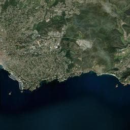 Vue aérienne des environs de Santa Lucia