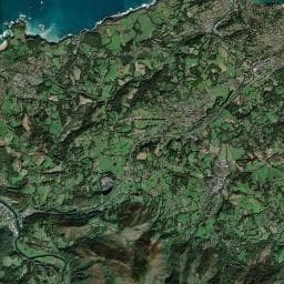Vue aérienne des environs de Mendi Azpian