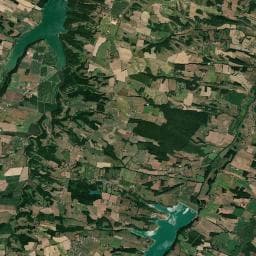 Vue aérienne des environs de CAMPING LE CANARD FOU