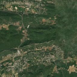 Vue aérienne des environs de Camping la Vidaresse