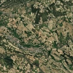 Vue aérienne des environs de AIRE DE STATIONNEMENT POUR CAMPING-CARS - DOMAINE DES HOMS