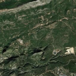 Vue aérienne des environs de Le Monde des Tipis