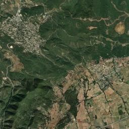 Vue aérienne des environs de Camping Soleiluna