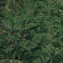 Vue aérienne des environs de Camping Larlapean