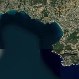 Vue aérienne des environs de Santa Gusta