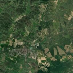 Vue aérienne des environs de Camping Les Nysades