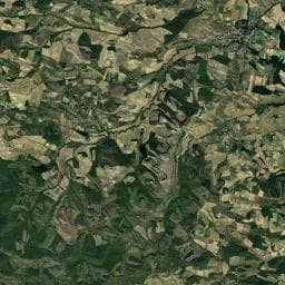 Vue aérienne des environs de Aire Camping-cars Les Arpents Verts