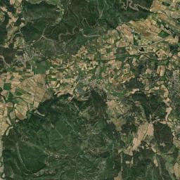 Vue aérienne des environs de Camping le Pinada