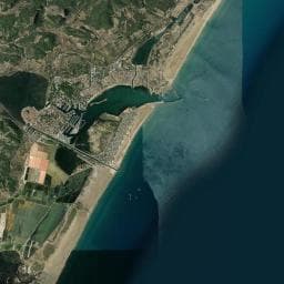 Vue aérienne des environs de Camping Barberousse