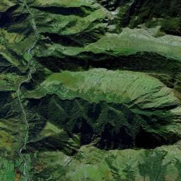 Vue aérienne des environs de Aire des Fontaines d'Escot