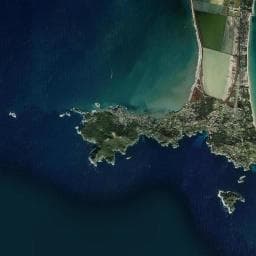 Vue aérienne des environs de Camping Clair de Lune
