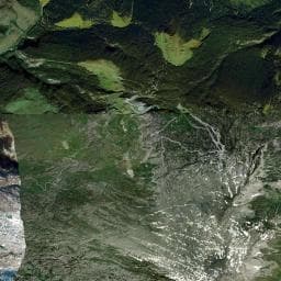 Vue aérienne des environs de Cabane du Cap de la Baitch