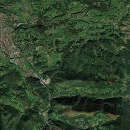 Vue aérienne des environs de Camping Le Pont Du Nert