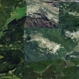 Vue aérienne des environs de Refuge de Linza