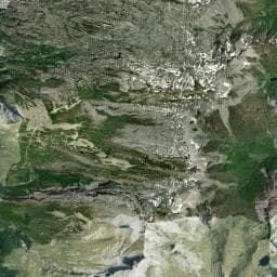Vue aérienne des environs de Cabane de Linza