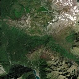 Vue aérienne des environs de Cabane de Cézy (dite cabane des spéléologues)