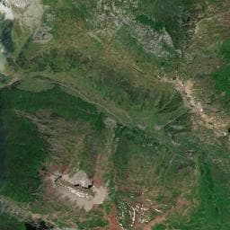 Vue aérienne des environs de Camping à Accous