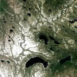 Vue aérienne des environs de Zone de Bivouac du Lac d'Orédon