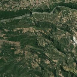 Vue aérienne des environs de CAMPING LES CABANES D'ERBEFOL
