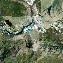 Vue aérienne des environs de Cabane de la Vierge
