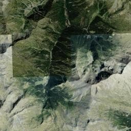 Vue aérienne des environs de Cabane du Cortail de Batoua