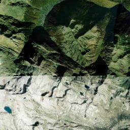 Vue aérienne des environs de Refuge du Maupas