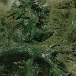 Vue aérienne des environs de Refugi deth Ueth deth Garona
