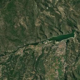 Vue aérienne des environs de Lac de Vinça
