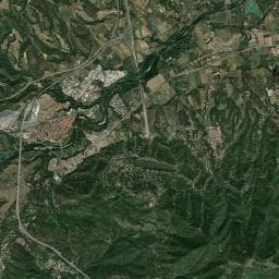 Vue aérienne des environs de AIRE DE STATIONNEMENT DU BOULOU