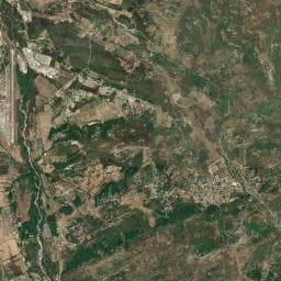 Vue aérienne des environs de Calenzana Camping/Gite d'étape