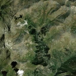 Vue aérienne des environs de Zona d'acampada