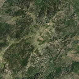 Vue aérienne des environs de Abri du Melu